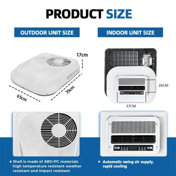 Air Conditioner, Roof, 12v, 24v, Inverter - view 5