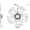Air Conditioning Cooling Fan, A6E630-AN01-01, 230V, 600W - view 3