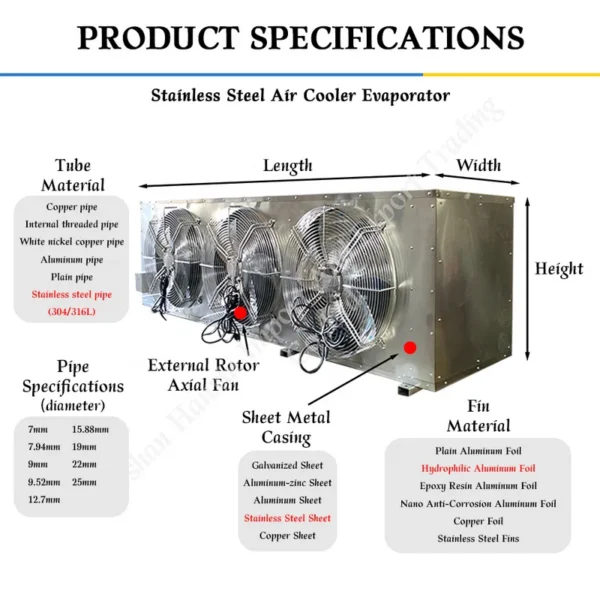 Air Cooled Evaporator, Stainless, Steel - view 3