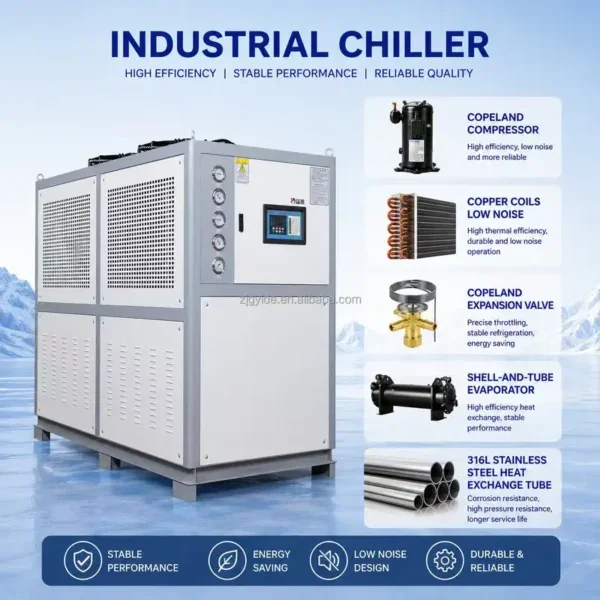 Air-cooled Industrial Water Chiller, 25HP, R-22(R407c