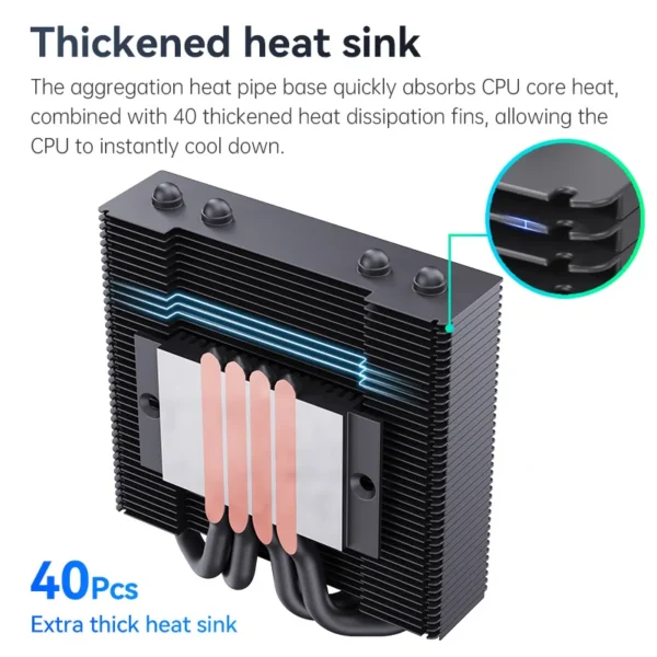 Air Cooler, SNOWMAN, ARGB, CPU, LGA - view 4