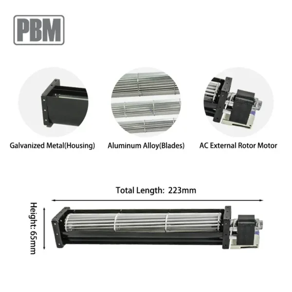 Air Curtain, 230V, 50mm, Tangential, HVAC - view 3