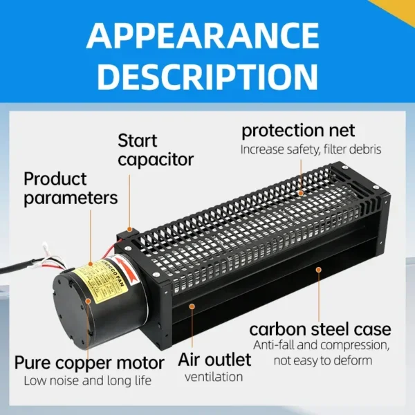 Air Curtain, CYF06024, 220V, 25W, Tangential - view 4