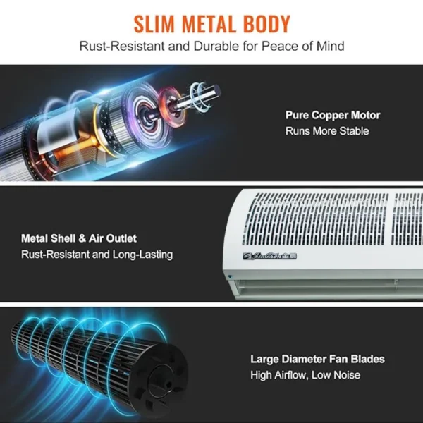 Air Curtain, Wall, 220V, 100W - view 6