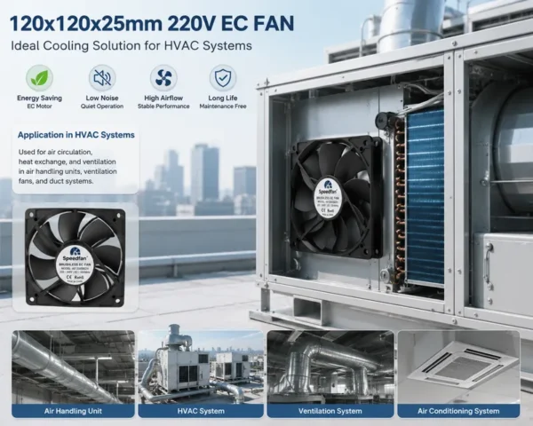 Air Handling Unit, 120x120x25mm, 220V, Axial, HVAC - view 6