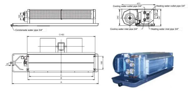 Air Handling Unit, 340-2380 Cmh, Water - view 4