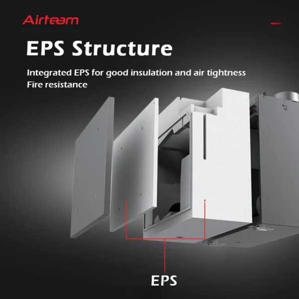 Air Handling Unit, ERV, HRV, Wall - view 3