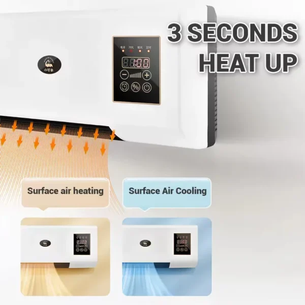 Air Heating Fan, 1800w, Wall - view 4