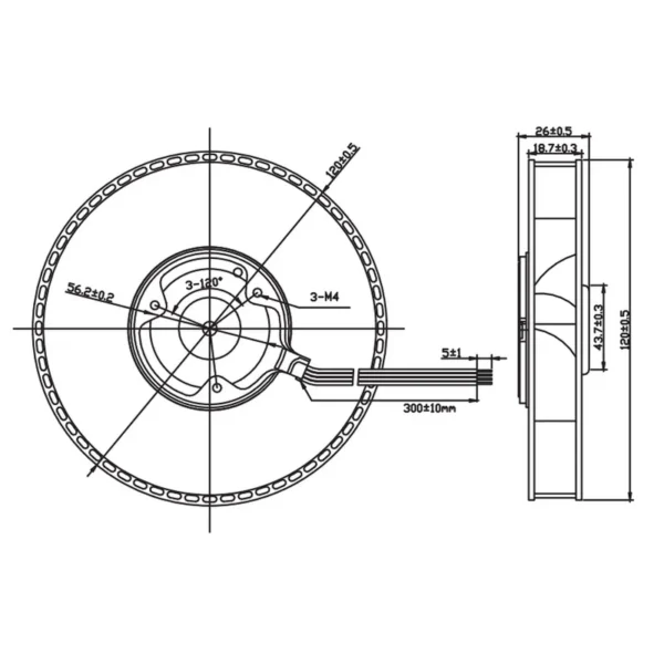Air Purifier, 120*25mm, 12v-230v, Centrifugal - view 4