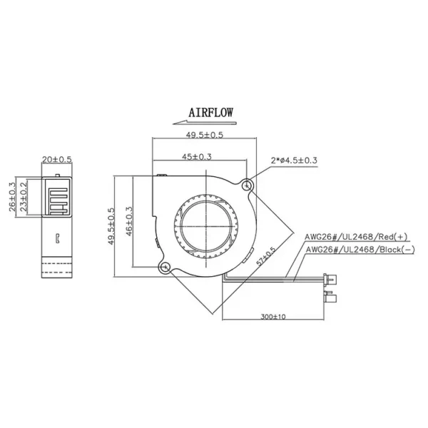 Air Purifier, 5020, 50mm, Centrifugal, 50x50mm - view 5