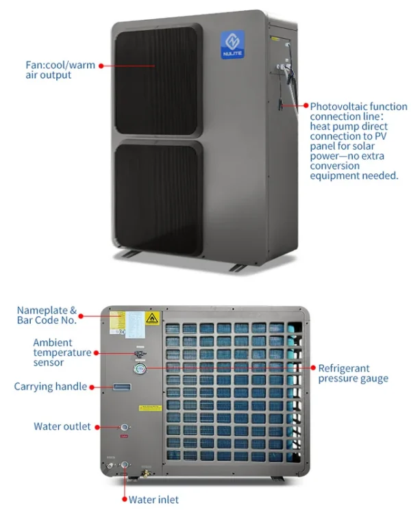 Air Source Heat Pump, 25°C, 220V~1N, 21KW - view 3