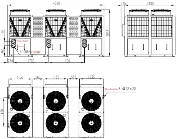 Air Source Heat Pump, EVI, 380 V, Metal - view 2