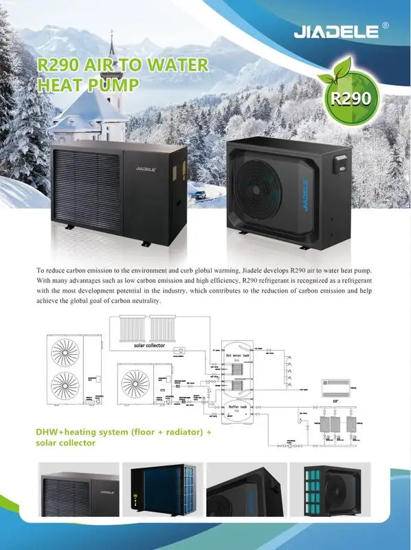 Air to Water Heat Pump, JIADELE, 25c, EVI, 12kw - view 5
