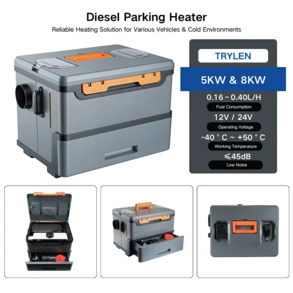 All-in-one Diesel Air Heater, 8KW, APP, 12V/24V/110V