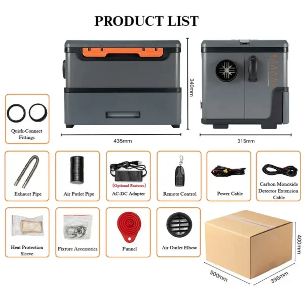 All-in-one Diesel Air Heater, 8KW, APP, 12V/24V/110V - view 6