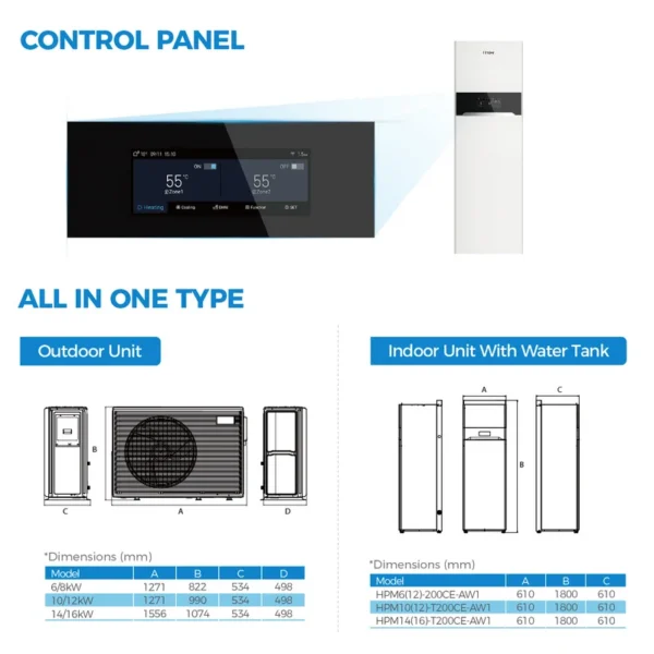 All-in-one Heat Pump, 290, Stainless, Steel, Inverter - view 4