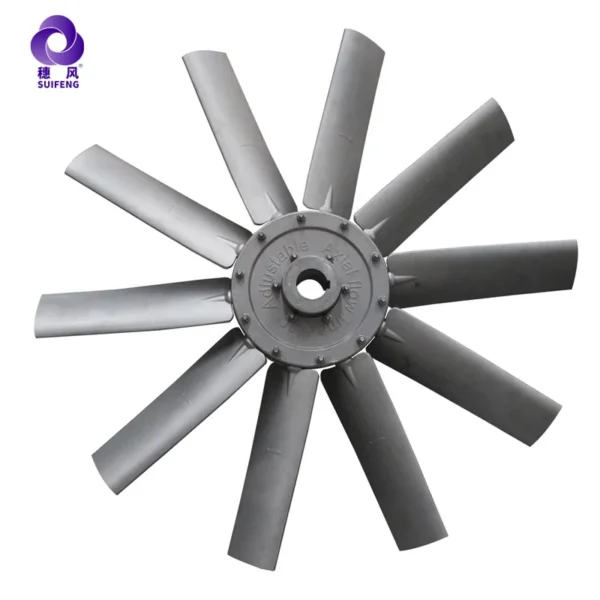 Aluminum Axial Impeller, 10-Blade, Aluminium Alloy