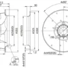 Aluminum Backward Curved Impeller, 355m, 48V, 2000CFM - view 3