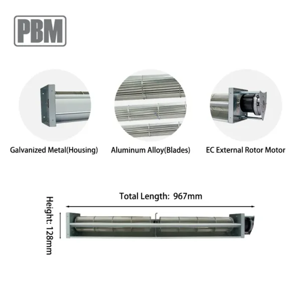 Aluminum Ball Bearing, 80mm, Brushless, 230V, 1000 - view 2
