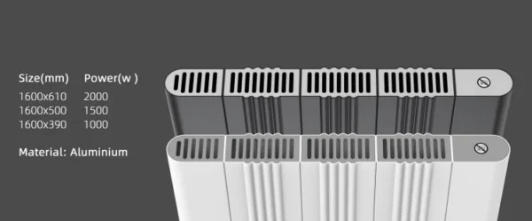 Aluminum Electric Radiator, AVONFLOW, Portable, Wall - view 5