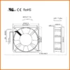 Aluminum Frame Fan, 200mm, CFM, 200x200x60mm, 110V - view 5