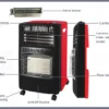 And Gas Heater, LPG, Electric, ID-GHF-03(Black+Red) - view 3