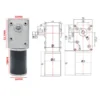 Angle Worm Gear Motor, 50rpm, 24v - view 2