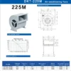 Anticorrosion Centrifugal Duct Fan, 220V/380V, 550W, 225mm - view 5