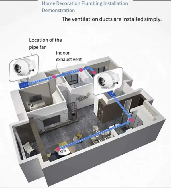 App-controlled Silent Ventilation Fan, 4-12, A.C. Source - view 4