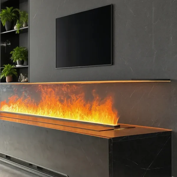 Atomization Electric Fireplace, 3D, LED - view 3