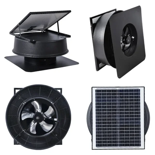 Attic Roof Exhaust Fan, Solar, Ceiling - view 2