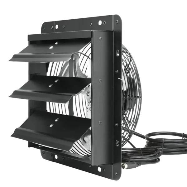 Attic Shutter Exhaust Fan, Wall, ETL - view 4