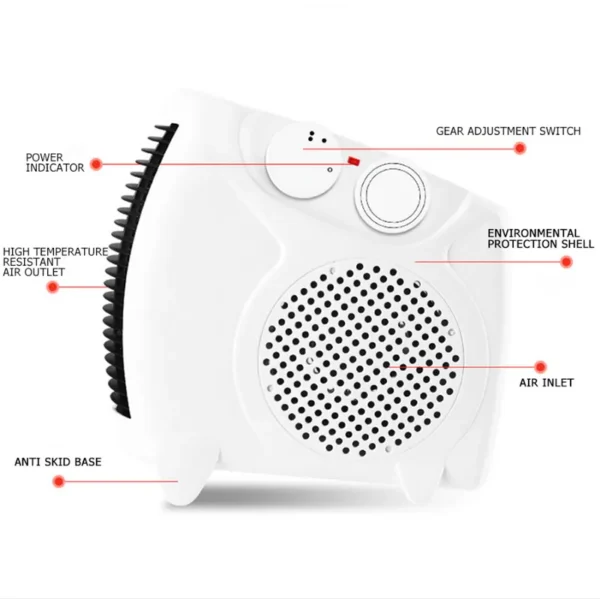 Automatic Temperature Control Fan, Portable, 220V, 800 W - view 5