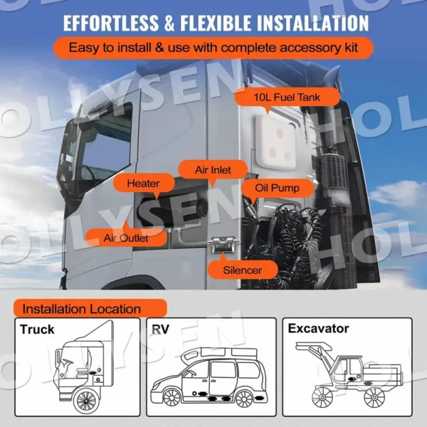Autonomous Diesel Heater, 12V, 24V, 2KW, 5KW - view 5