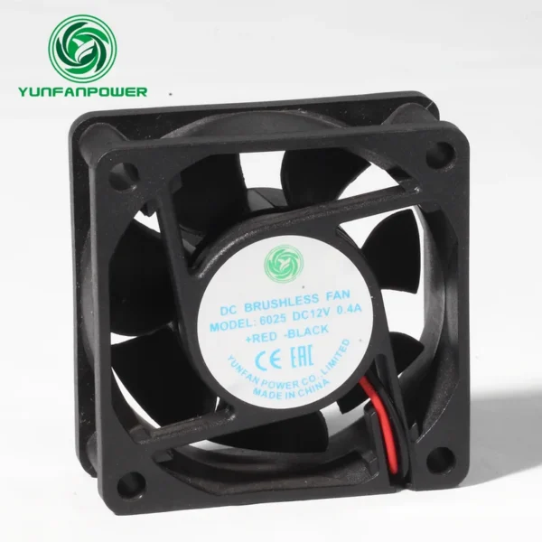 Axial Air Cooling Fan, 24V, 6025, Brushless, 12v - view 2