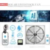 Axial Air Cooling Fan, Wall, Solar - view 2