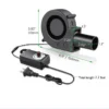 Axial Bbq Flow Blower, 12V/24V, Plastic, 3-Speed - view 2
