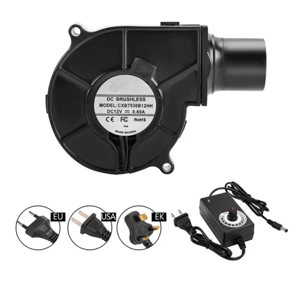 Axial Bbq Flow Blower, 12V/24V, Plastic, 3-Speed - view 5