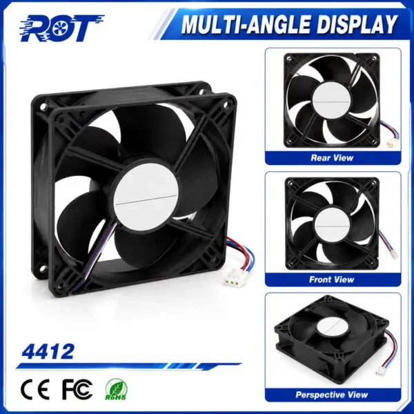Axial Compact Fan, 12V, 4412FM, 120mm, 3.2W - view 5