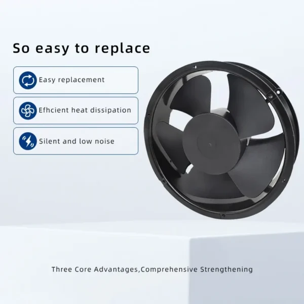 Axial Cooling Fan, 110V/220V, 50/60Hz, 220x220x60mm, Plastic - view 4