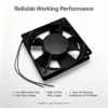 Axial Cooling Fan, 120mm, 220V-240V, Plastic - view 3