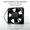 Axial Cooling Fan, 120mm, 220V-240V, Plastic - view 4