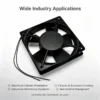 Axial Cooling Fan, 120mm, 220V-240V, Plastic - view 5