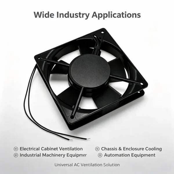 Axial Cooling Fan, 120mm, 220V-240V, Plastic - view 5