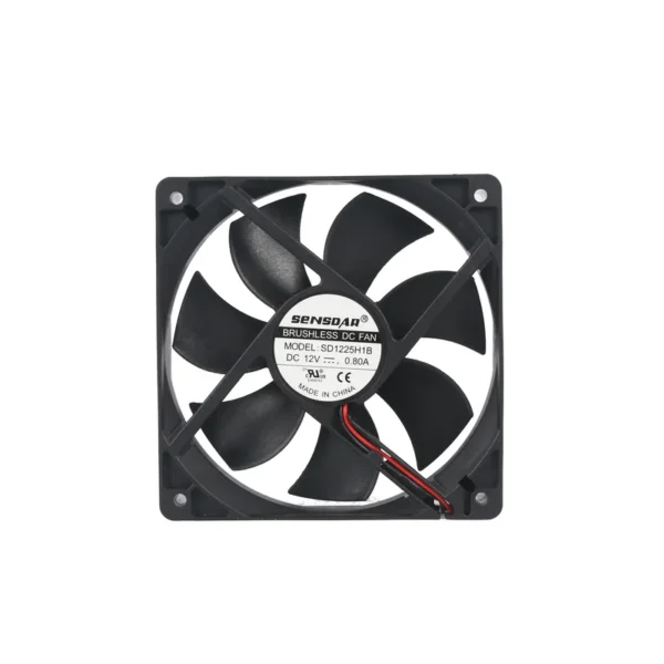 Axial Cooling Fan, 12V, 120X120X25, Aluminum, Plastic