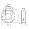 Axial Cooling Fan, 220V, 172x150x51mm - view 4