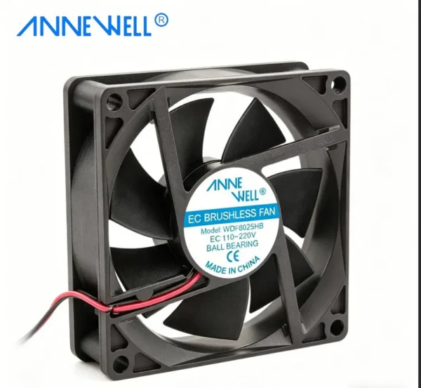 Axial Cooling Fan, 3000RPM, 8025, 80x25mm, 110-240V - view 3
