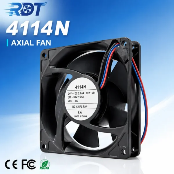 Axial Cooling Fan, 4114N, 24V, 11W, 4400RPM