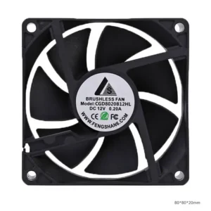 Axial Cooling Fan, 8020, Waterproof, Brushless, 12V