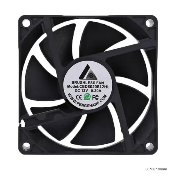 Axial Cooling Fan, 8020, Waterproof, Brushless, 12V